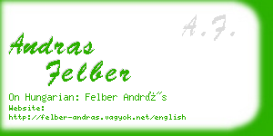 andras felber business card